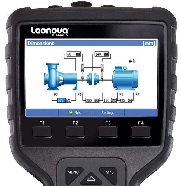 Leonova Diamond instrument with shaft alignment screenshot