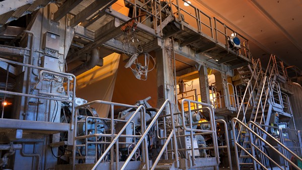 A section of a paper machine