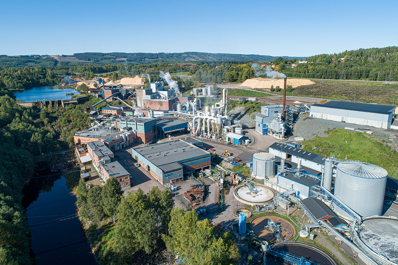 Overview of the Rottneros Mill in Sunne