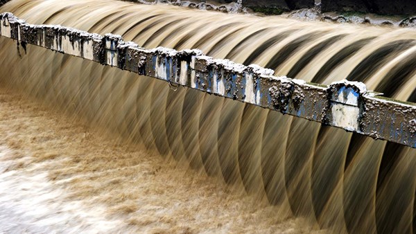 Modern urban wastewater treatment plant